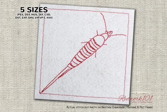 A Practical Review of Archaeognatha Redwork for Embroidery Projects
