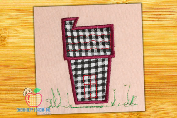 A Sweet Cartoon House Applique for Personalized Gift Magic