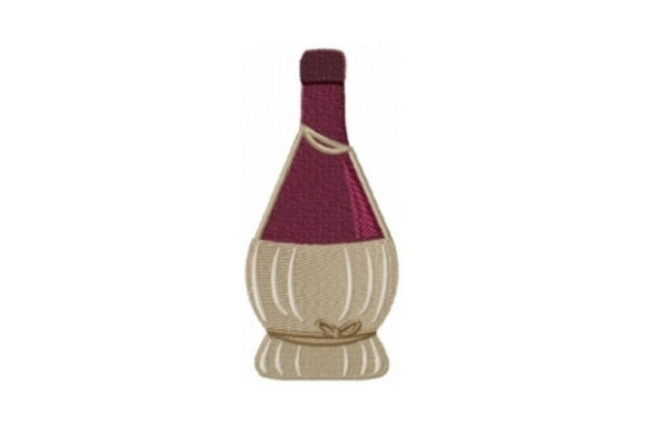 Chianti Bottle: A Wine Lover’s Embroidery Charm