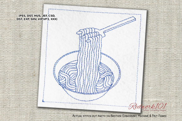 Embroidery Design Review: Chinese Noodles Bluework