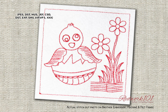 Evaluating the Easter Baby Chick Machine Embroidery Design