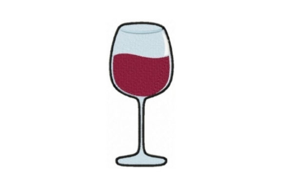 Evaluating the Red Wine Glass Embroidery Design for Your Shop