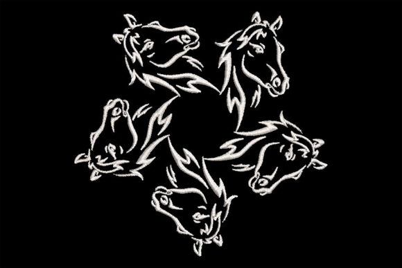 Five Horses Mandala: A Simple, Sellable Embroidery Design