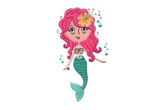 Mermaid Toodle: A Sweet Embroidery Charm for Personalized Gifts