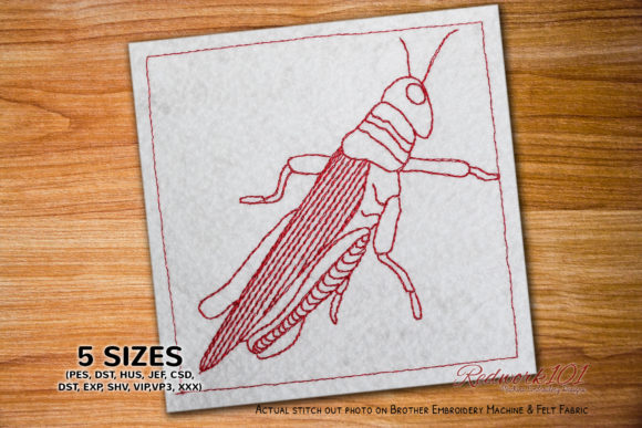 Orthoptera Redwork: A Versatile Holiday Embroidery Design