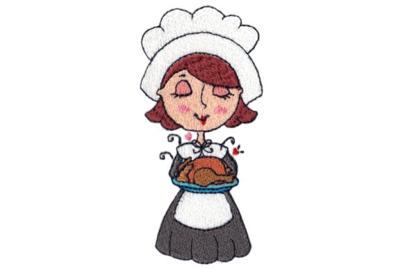 Pilgrim Toodle: A Joyful Embroidery Design for Branded Merchandise