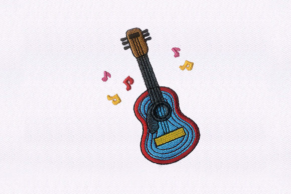 Why This Guitar Embroidery Design Excels for Boutique Apparel Projects